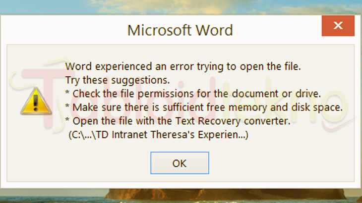 File Microsoft Word Tidak Bisa Dibuka