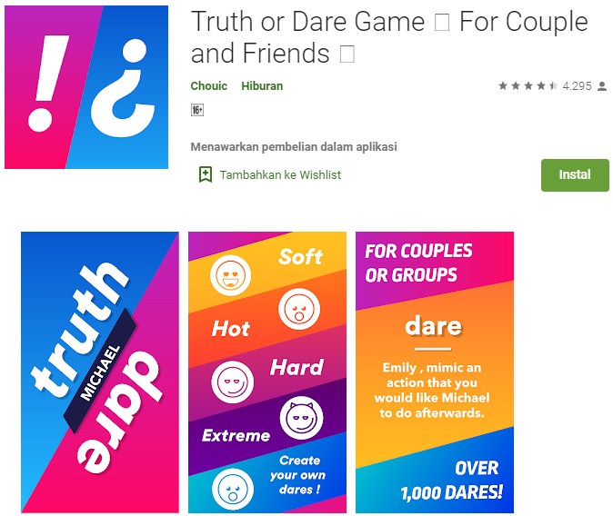 aplikasi game truth and dare 